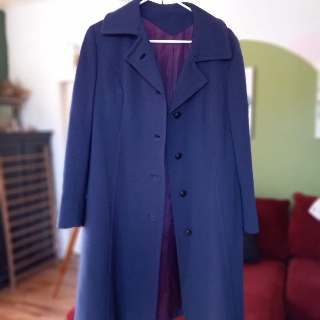 Vintage 60s Navy Blue Coat Authentic